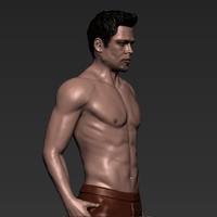 Tyler Durden Brad Pitt Fight Club for full color 3D printing - Thumbnail 4