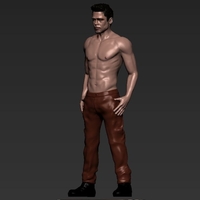 Tyler Durden Brad Pitt Fight Club for full color 3D printing - Thumbnail 6