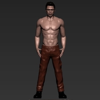 Tyler Durden Brad Pitt Fight Club for full color 3D printing - Thumbnail 8