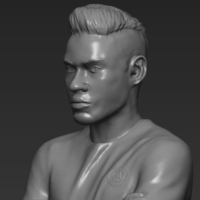Neymar PSG 3D printing ready stl obj - Thumbnail 11