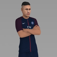 Neymar PSG ready for full color 3D printing - Thumbnail 3