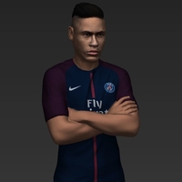 Neymar PSG ready for full color 3D printing - Thumbnail 8