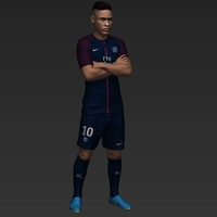 Neymar PSG ready for full color 3D printing - Thumbnail 9