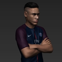 Neymar PSG ready for full color 3D printing - Thumbnail 10