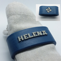 Small HELENA 3D Napkin Ring with lauburu 3D Printing 230015