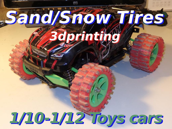 Sand/Snow Tires for 1/10-1/12 rc toys cars   