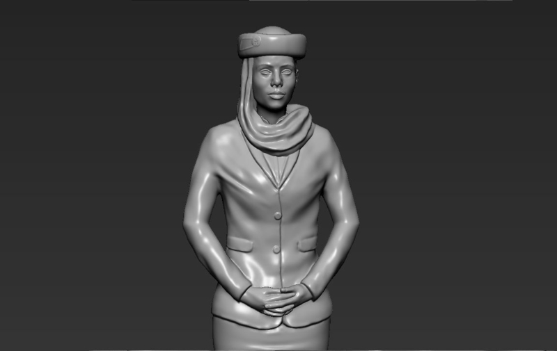 Emirates Airline stewardess 3D printing ready stl ob