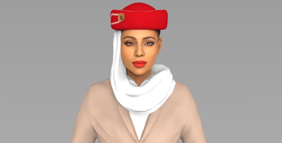 Emirates Airline stewardess ready for full color 3D printing 3D Print 230157