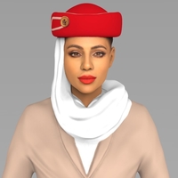 Emirates Airline stewardess ready for full color 3D printing - Thumbnail 2