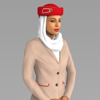 Emirates Airline stewardess ready for full color 3D printing - Thumbnail 4