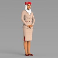 Emirates Airline stewardess ready for full color 3D printing - Thumbnail 8