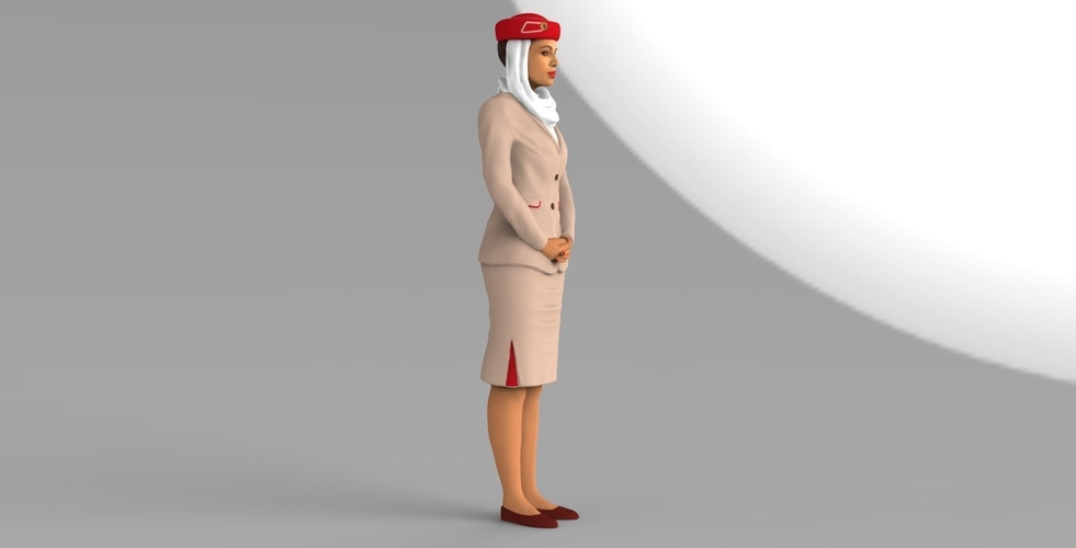 Emirates Airline stewardess ready for full color 3D printing 3D Print 230166