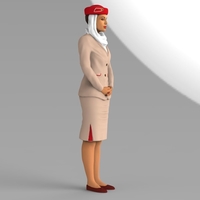 Emirates Airline stewardess ready for full color 3D printing - Thumbnail 11