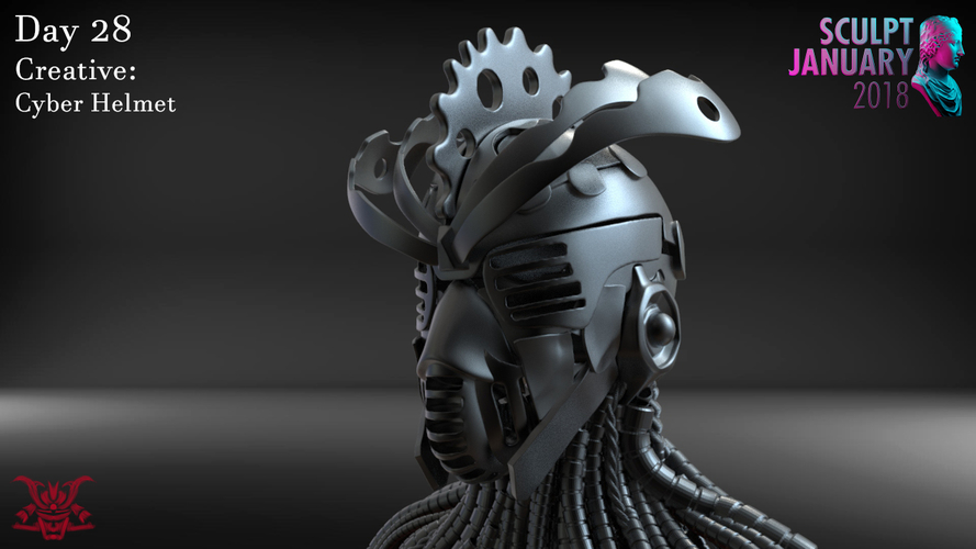 Cyber Punk Helmet 3D Print 230301