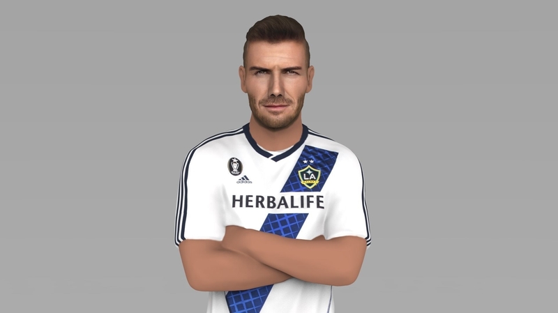 David Beckham LA Galaxy ready for full color 3D printing