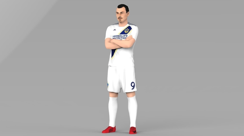 Zlatan Ibrahimovic LA Galaxy ready for full color 3D printing