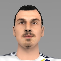 Zlatan Ibrahimovic LA Galaxy ready for full color 3D printing - Thumbnail 7