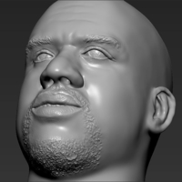 Shaq ONeal bust 3D printing ready stl obj - Thumbnail 11