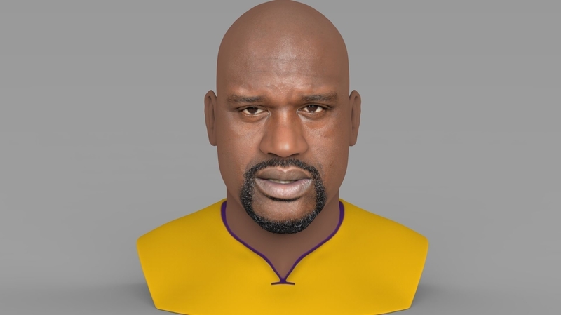 Shaq ONeal bust ready for full color 3D printing
