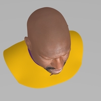 Shaq ONeal bust ready for full color 3D printing - Thumbnail 9
