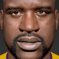 Shaq ONeal bust ready for full color 3D printing - Thumbnail 11