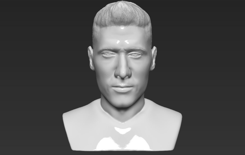 Robert Lewandowski bust 3D printing ready stl obj