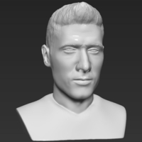 Robert Lewandowski bust 3D printing ready stl obj - Thumbnail 7
