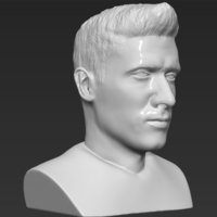 Robert Lewandowski bust 3D printing ready stl obj - Thumbnail 8