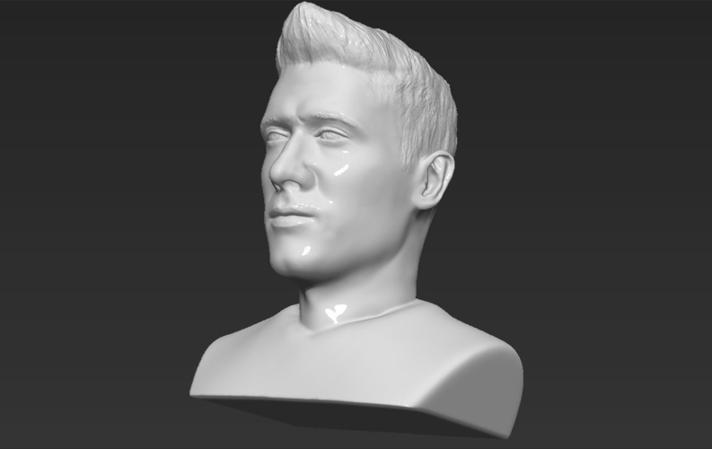 Robert Lewandowski bust 3D printing ready stl obj 3D Print 230514