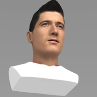 Robert Lewandowski bust ready for full color 3D printing - Thumbnail 9