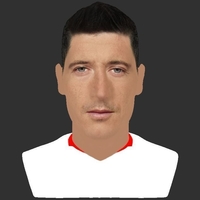 Robert Lewandowski bust ready for full color 3D printing - Thumbnail 12