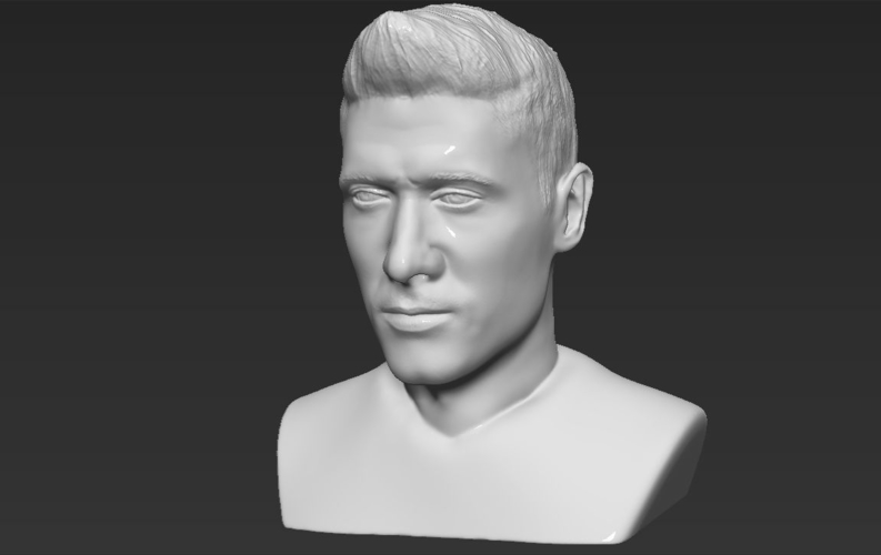 Robert Lewandowski bust ready for full color 3D printing 3D Print 230531