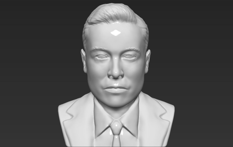 Elon Musk bust 3D printing ready obj stl 3D Print 230542