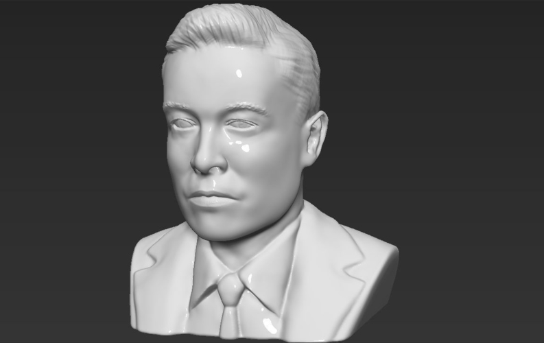 Elon Musk bust 3D printing ready obj stl 3D Print 230544