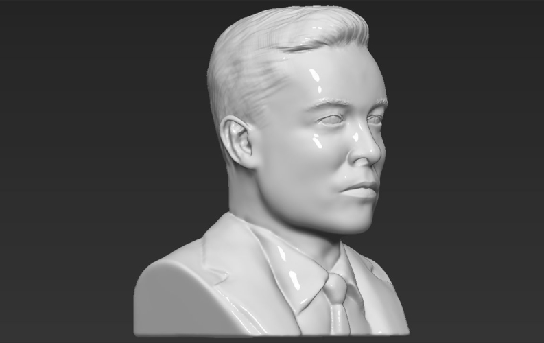 Elon Musk bust 3D printing ready obj stl 3D Print 230547