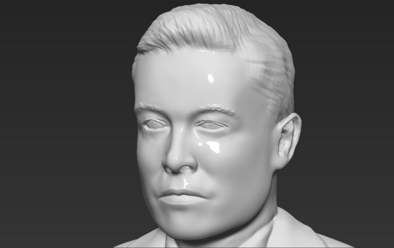 Elon Musk bust 3D printing ready obj stl 3D Print 230552