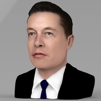 Elon Musk bust ready for full color 3D printing - Thumbnail 2