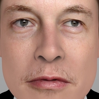 Elon Musk bust ready for full color 3D printing - Thumbnail 4