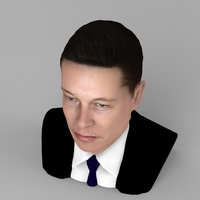 Elon Musk bust ready for full color 3D printing - Thumbnail 6