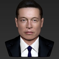 Elon Musk bust ready for full color 3D printing - Thumbnail 9
