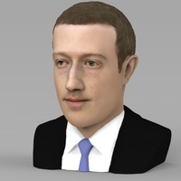 Mark Zuckerberg bust ready for full color 3D printing - Thumbnail 2