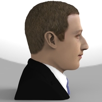 Mark Zuckerberg bust ready for full color 3D printing - Thumbnail 5