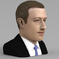 Mark Zuckerberg bust ready for full color 3D printing - Thumbnail 6
