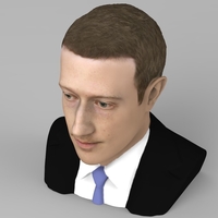 Mark Zuckerberg bust ready for full color 3D printing - Thumbnail 7