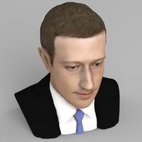 Mark Zuckerberg bust ready for full color 3D printing - Thumbnail 8