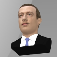 Mark Zuckerberg bust ready for full color 3D printing - Thumbnail 9