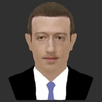 Mark Zuckerberg bust ready for full color 3D printing - Thumbnail 11