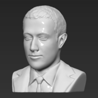 Mark Zuckerberg bust ready for full color 3D printing - Thumbnail 13