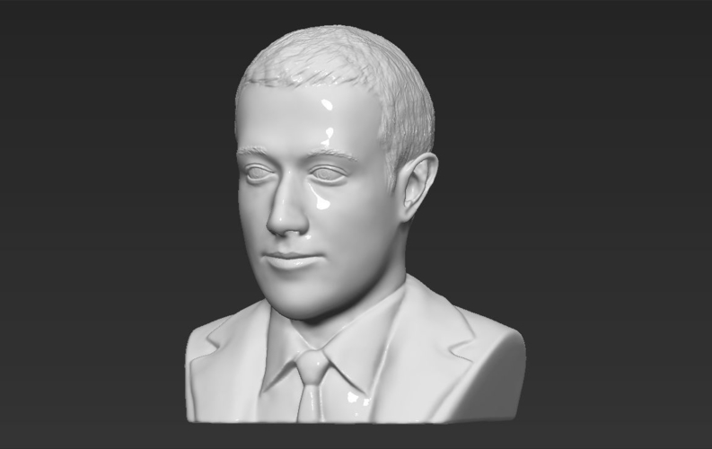 Mark Zuckerberg bust 3D printing ready obj stl 3D Print 230602