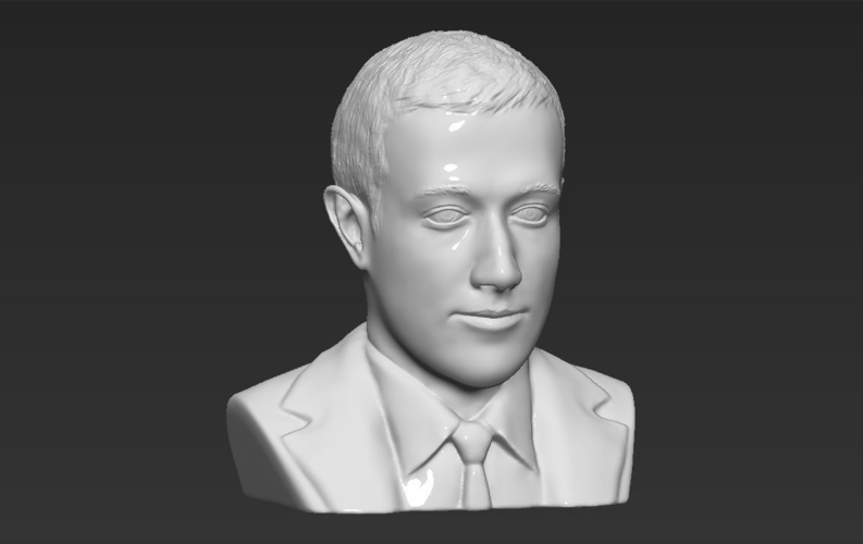 Mark Zuckerberg bust 3D printing ready obj stl 3D Print 230603